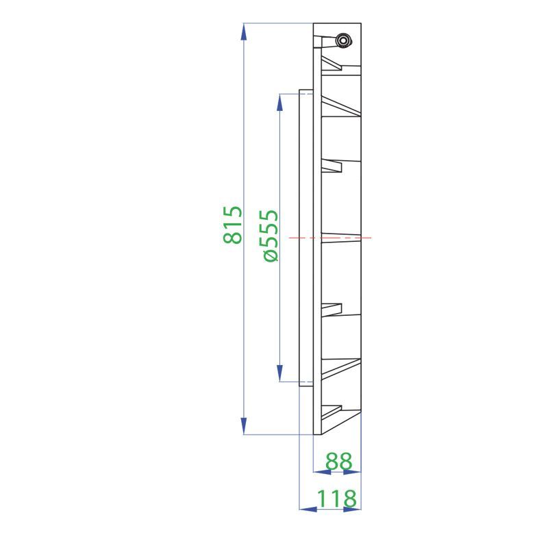 Rögar Kapağı 550 mm (Menteşeli) görsel 2
